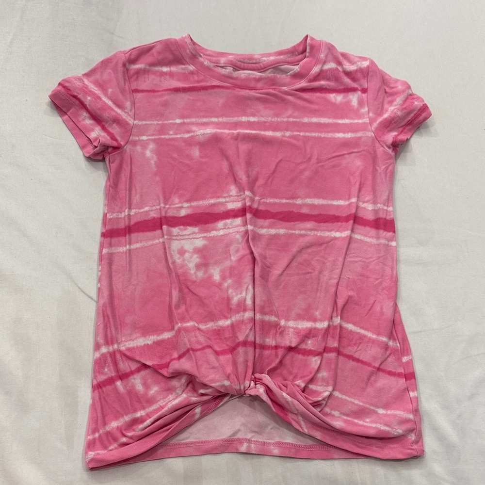 Wonder Nation Pink Tie-Dye Knotted Tee